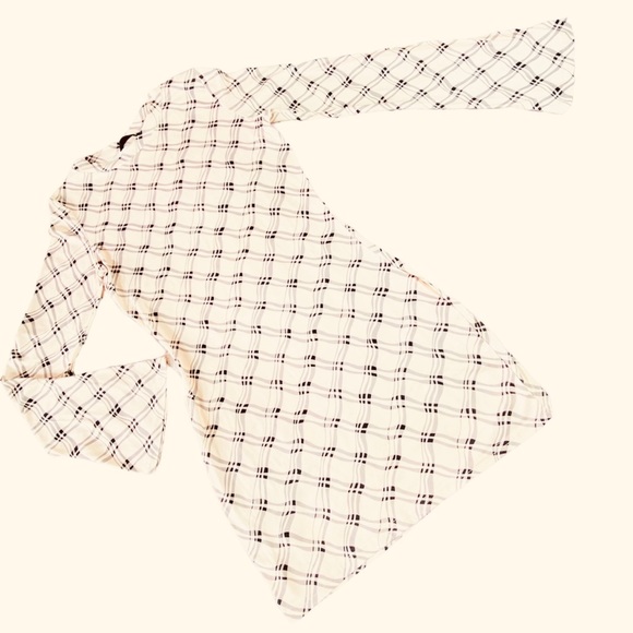 Plaid Dress with Flared Sleeves M - Picture 7 of 16